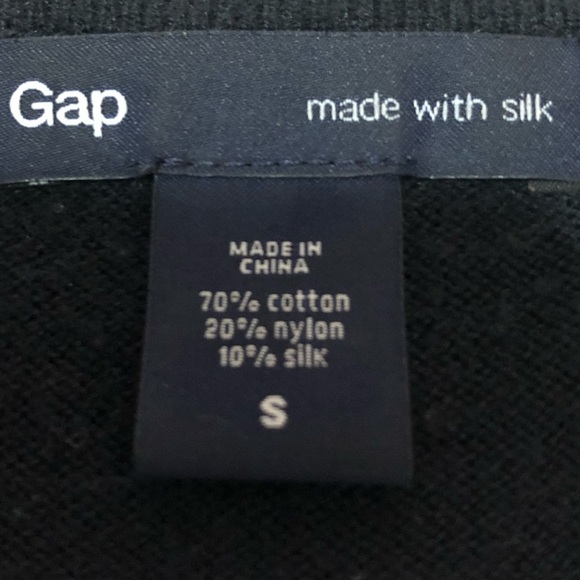 Gap Preppy Navy Cardigan Sweater w/Striped Arm - Picture 3 of 6